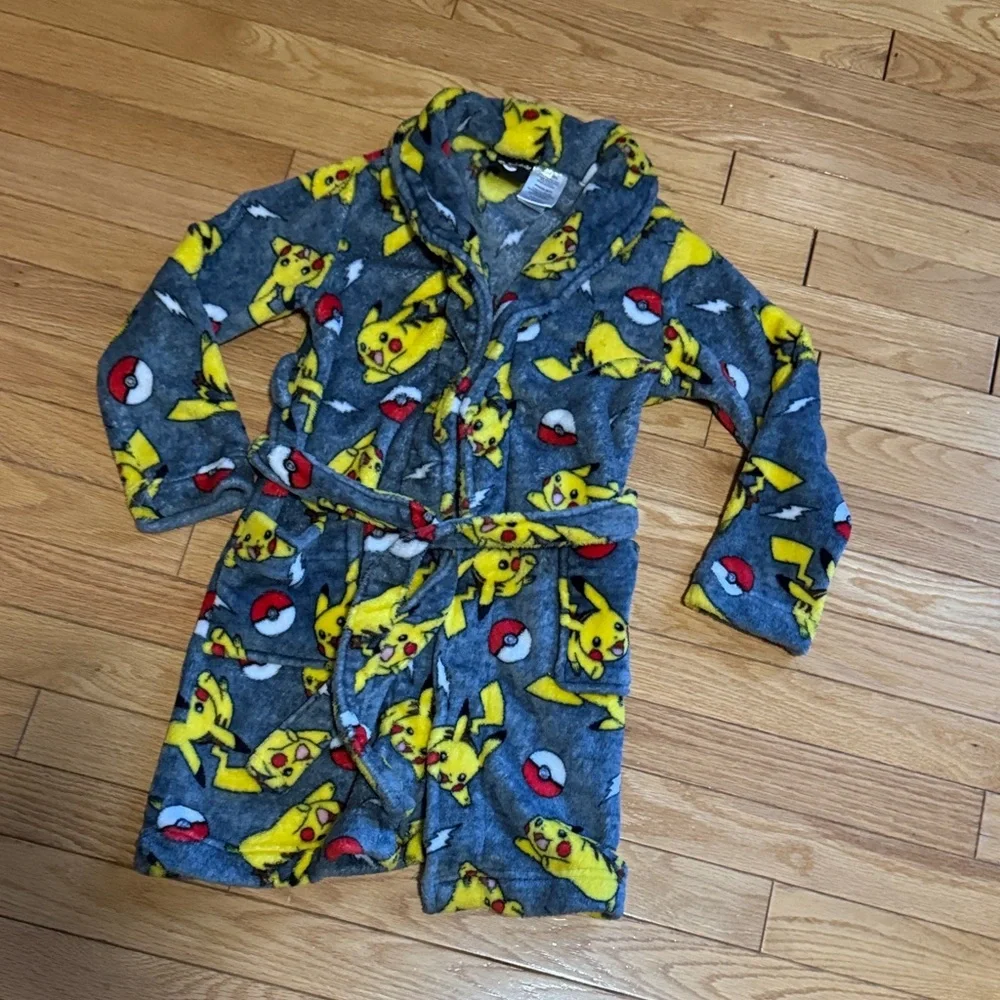 Pikachu Kids Pajamas - Gray and Yellow
